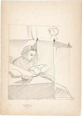 Чеботарёв Константин Константинович. Портрет А. Г. Платуновой в интерьере